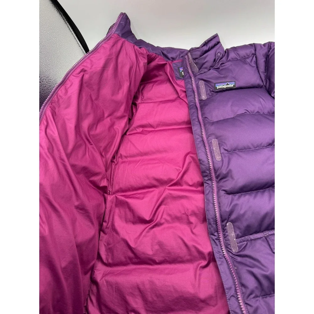 Patagonia Girls XS 5-6 Purple Down Puffer Parka Jacket Quilted Winter Coat